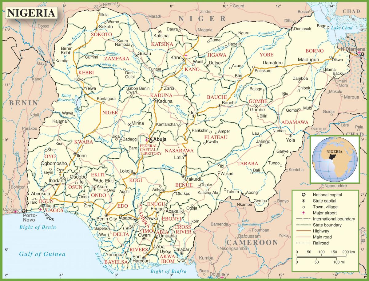 pilnīga karte nigērija