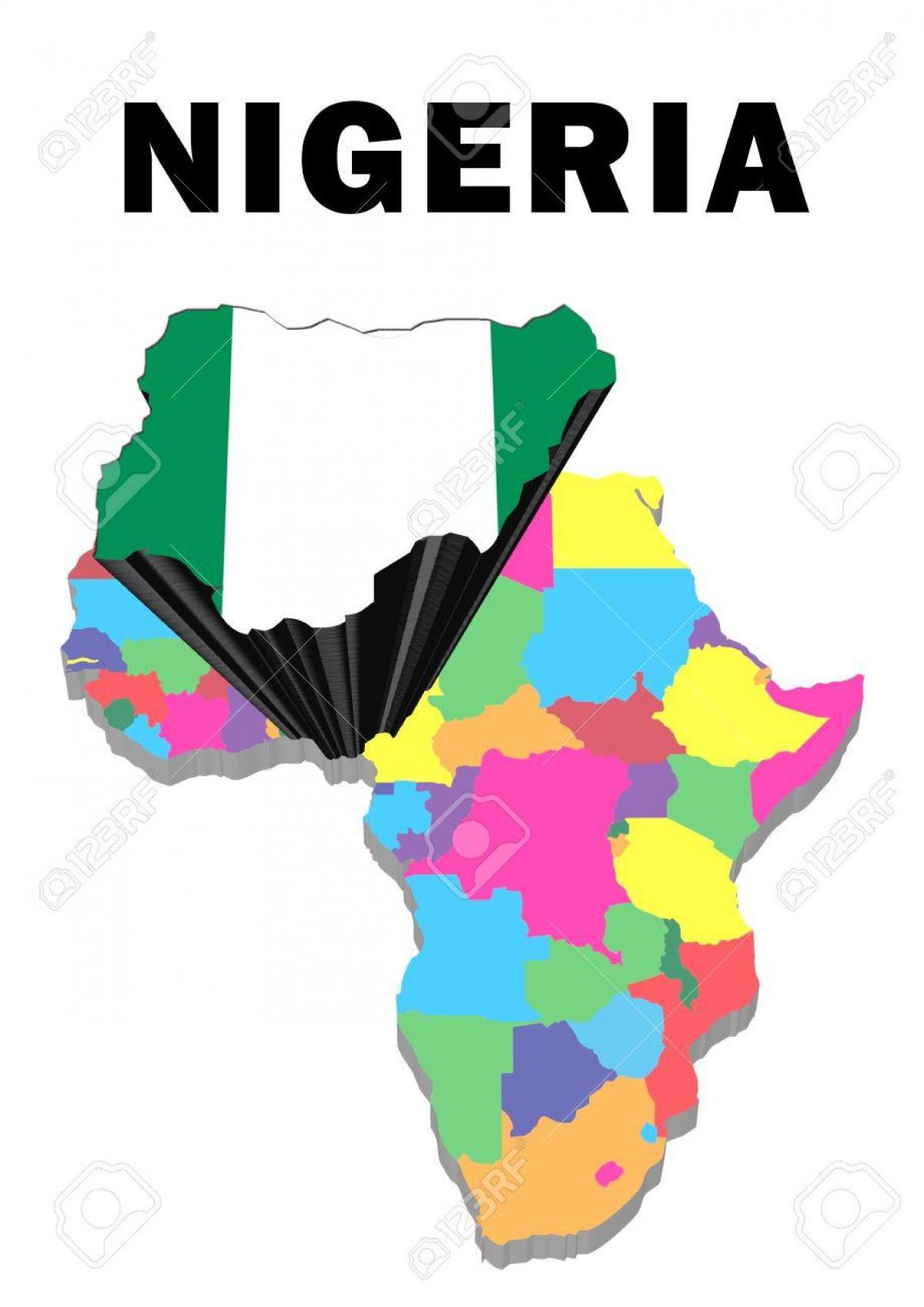 karte āfrikā ar nigēriju izcelts