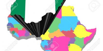 Karte āfrikā ar nigēriju izcelts