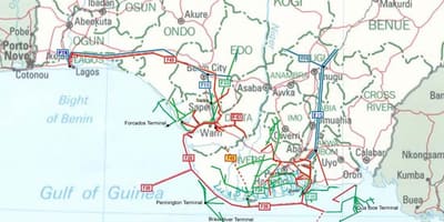 Karte nigērija cauruļvadu 