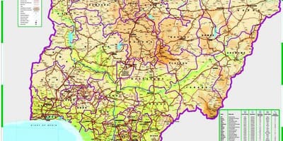 Karte nigērija ceļu attāluma