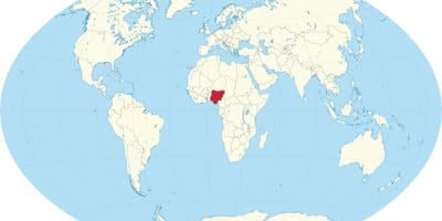 Pasaules kartes, kas parāda nigēriju
